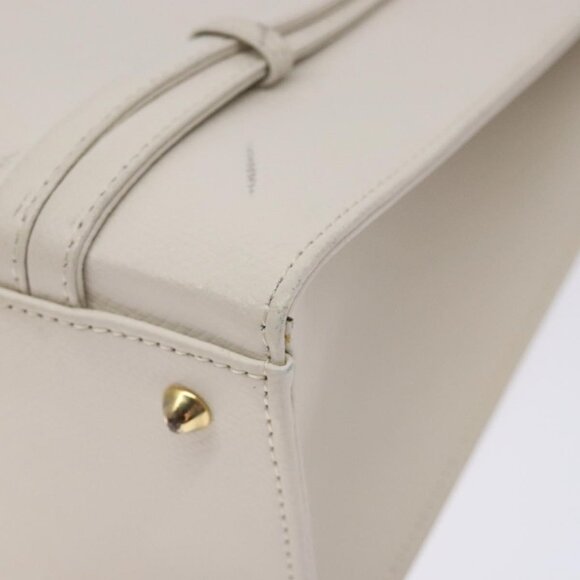 Authentic MCM Shoulder Bag Leather White Gold - Picture 16 of 16